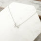 925 Sterling Silver Mini Bow Necklace Bow Pendant Necklace Dainty Necklace