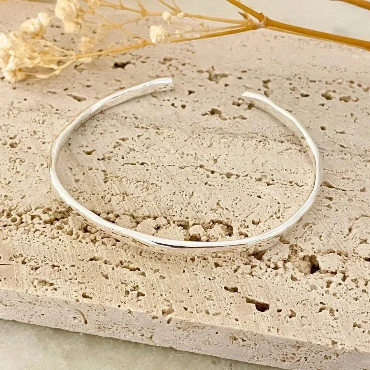 925 Sterling Silver Wavy Cuff Bracelet Dainty Bangle Bracelet, Stacking …
