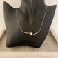 925 Sterling Silver Double Bar Pearl Necklace Chopstick Geometric Tube Necklace