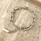 925 Sterling Silver Minimalist Bracelet U Link Hardware Chain Link Bracelet