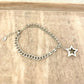 925 Sterling Silver Chunky Star Bracelet Link Bracelet Modern Statement Bracelet