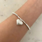 925 Sterling Silver Heart Bracelet Bead Bracelet Unique Trendy Bracelet