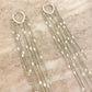 925 Sterling Silver Long Tassel Earrings Sequin Earrings Dangle Drop Earrings