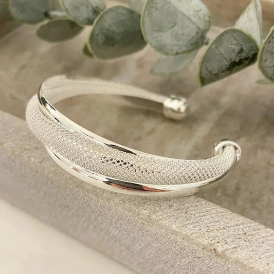 925 Sterling Silver Cuff Bracelet Large Statement Bracelet Silver Cuff Bangle