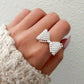 925 Sterling Silver Large Bow Ring Bow Statement Ring