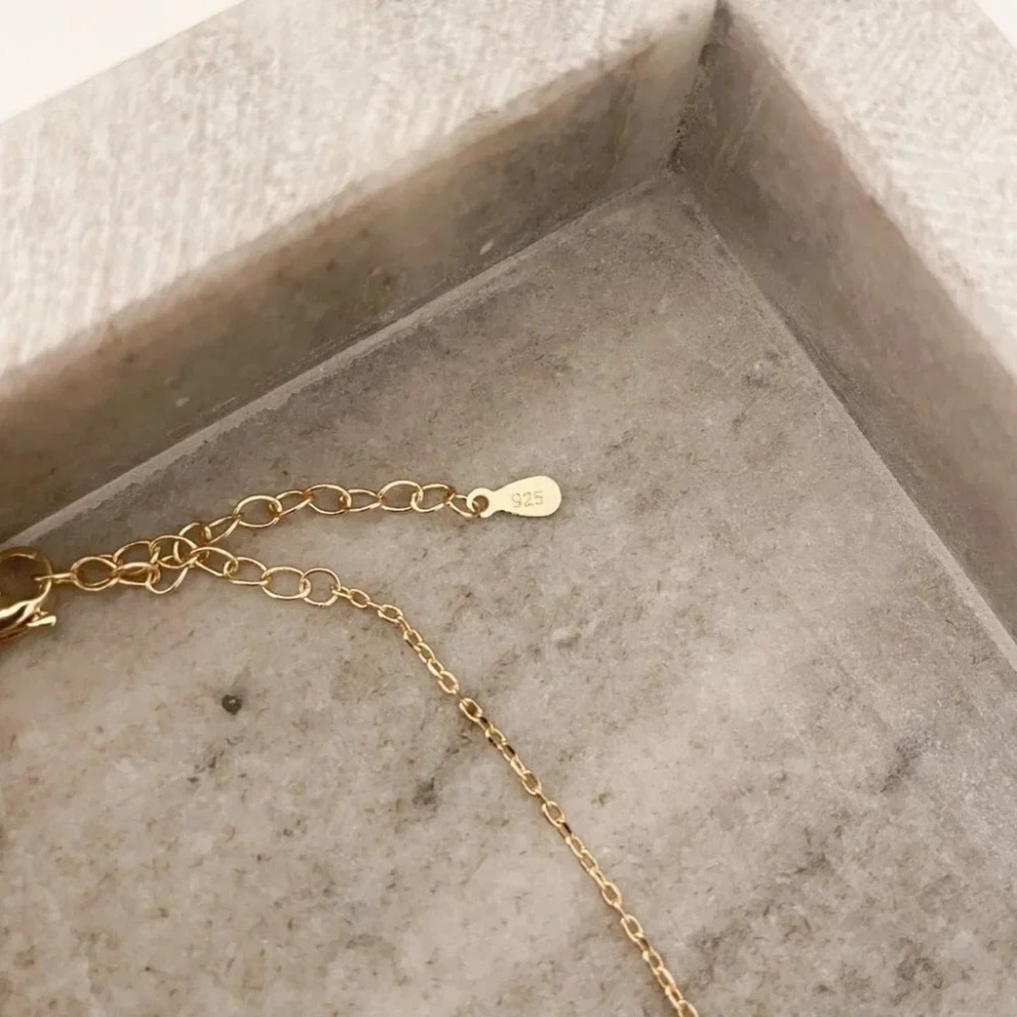 925 Sterling Silver Dainty Flower Crystal Necklace Delicate Minimalist Necklace