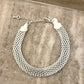 925 Sterling Silver Mesh Bracelet Wide Chunky Thick Bracelet Large Bracelet
