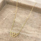 925 Sterling Silver Double Heart Linked Necklace Interlocking Hearts Necklace