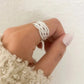 925 Sterling Silver Woven Ring Mesh RIng Minimalist Ring Dainty Ring Band