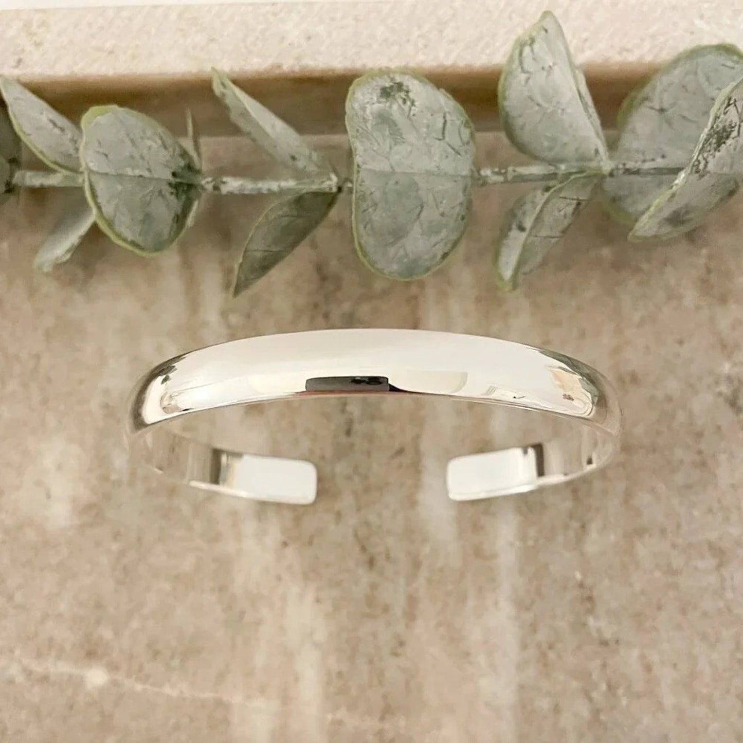 925 Sterling Silver Chunky Bangle Bracelet Classic Sterling Silver Bangle