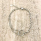 925 Sterling Silver Dainty Circle Bracelet Minimalist Asymmetric Chain Bracelet