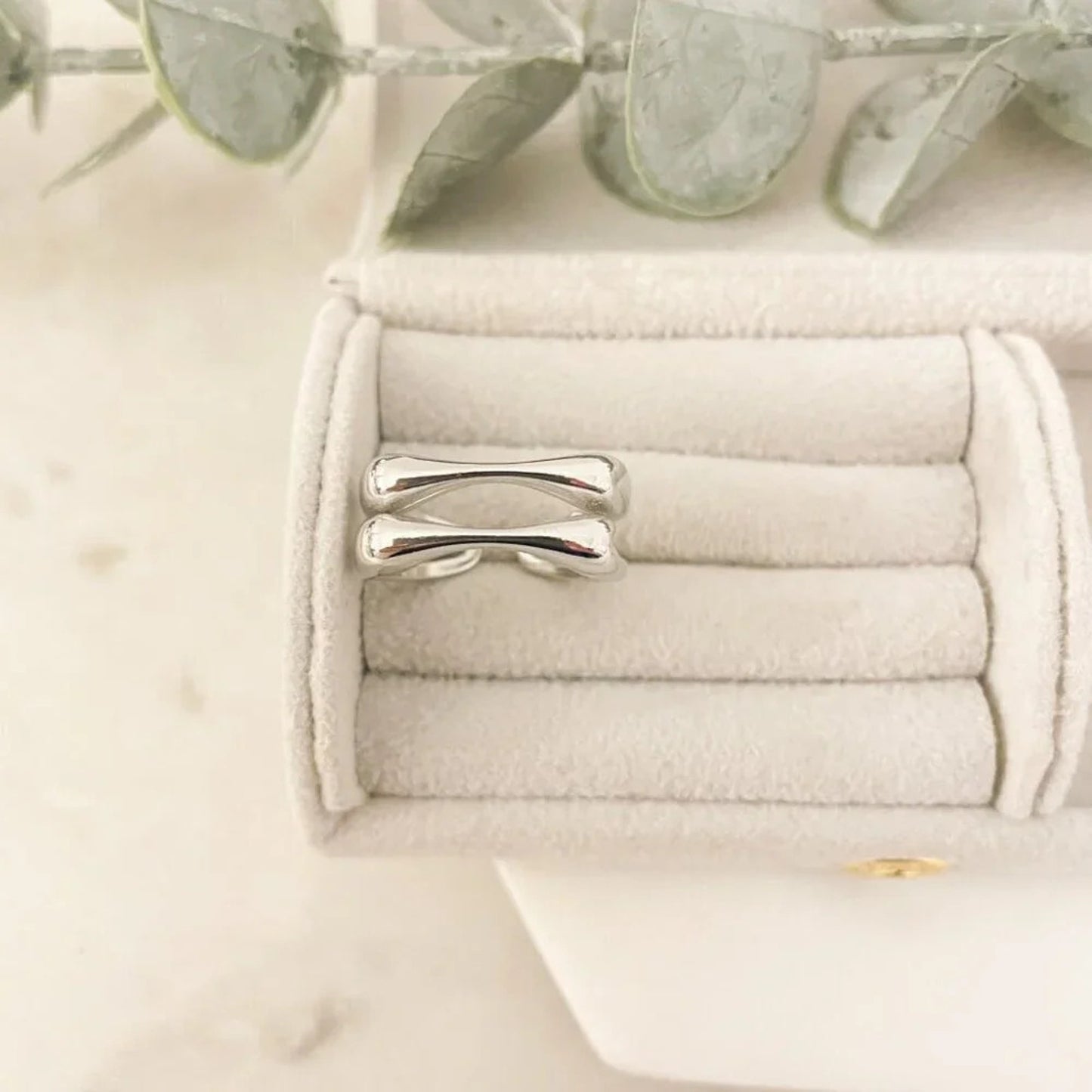 925 Sterling Silver Bar Ring Minimalist Ring Double Bar Ring Dainty Ring Band