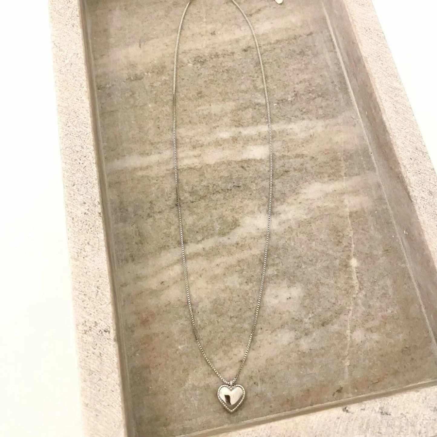 925 Sterling Silver Heart Pendant Necklace Dainty Minimalist Necklace