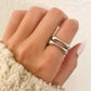 925 Sterling Silver Bar Ring Minimalist Ring Double Bar Ring Dainty Ring Band