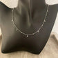 925 Sterling Silver Dainty Bead Necklace Satellite Chain Choker Necklace