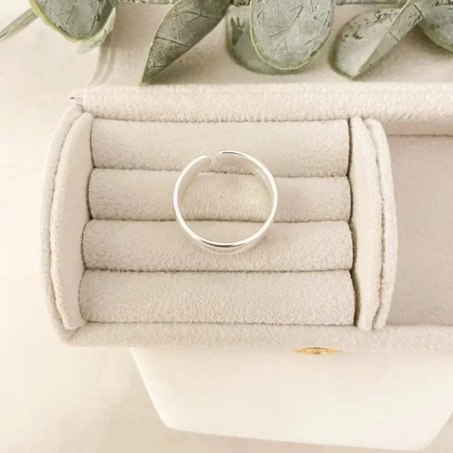 925 Sterling Silver Ring Band Minimalist Ring Dainty Ring Adjustable Open Ring