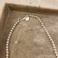 925 Sterling Silver Bead Necklace 4 MM Bead Necklace Dainty Ball Necklace