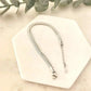 925 Sterling Silver Dainty Bead Bracelet Herringbone Snakechain Layer Bracelet