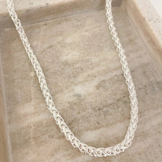 925 Sterling Silver Chain Link Necklace Thick Chunky Silver Statement Necklace