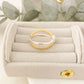 925 Sterling Silver Two Tone Ring Braided Knot Ring Cross Ring Silver & Gold