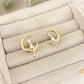 925 Sterling Silver Tiny Cat Studs Two Tone Earrings Cat Studs Moon & Cat