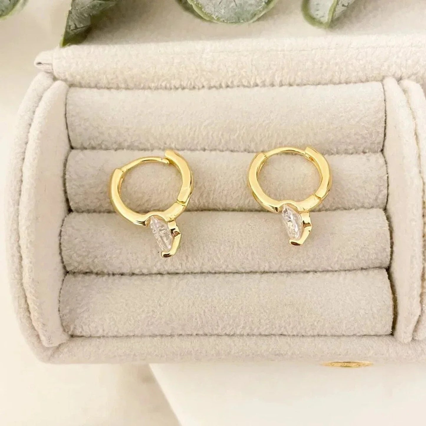 925 Sterling Silver Diamond Huggie Earrings Small Hoop Earrings Dainty Hoops