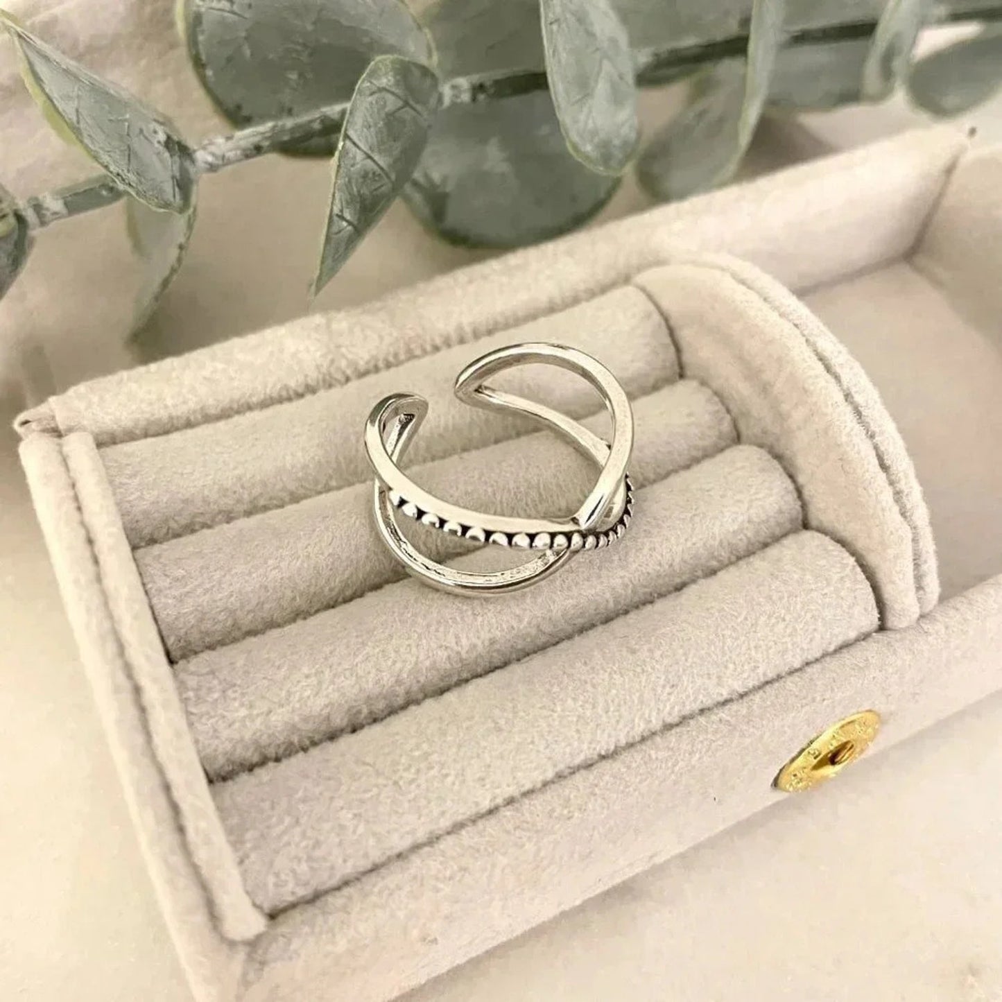 925 Sterling Silver Minimalist Ring Dainty Wrap Ring Boho Modern Ring