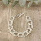 925 Sterling Silver Chunky Chain Link Toggle Bracelet Silver Statement Bracelet