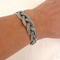 925 Sterling Silver Mens Bangle Bracelet Vintage Cuff Bracelet Twist Bra…