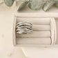 925 Sterling Silver Chunky Ring Thick Wide Ring Band Multi Layer Vintage Ring