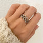 925 Sterling Silver Circle Ring Cutout Ring Minimalist Ring Dainty Ring Band