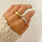 925 Sterling Silver Minimalist Ring Stackable Ring Band - Gold or Silver