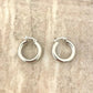 925 Sterling Silver Small Huggie Earrings Huggie Hoops Thick Wide Silver Hoops