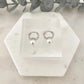 925 Sterling Silver Pearl Huggie Earrings Small Huggie Hoop Earrings