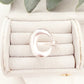 925 Sterling Silver Textured Ring Band Chunky Ring Crescent Ring Moon Ring