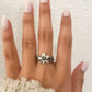 925 Sterling Silver Vintage Flower Ring Dainty Minimalist Ring