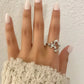 925 Sterling Silver Minimalist Geometric Stackable Dainty Ring Modern Boho Ring