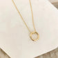 925 Sterling Silver Geometric Modern Round Circle Pendant Necklace