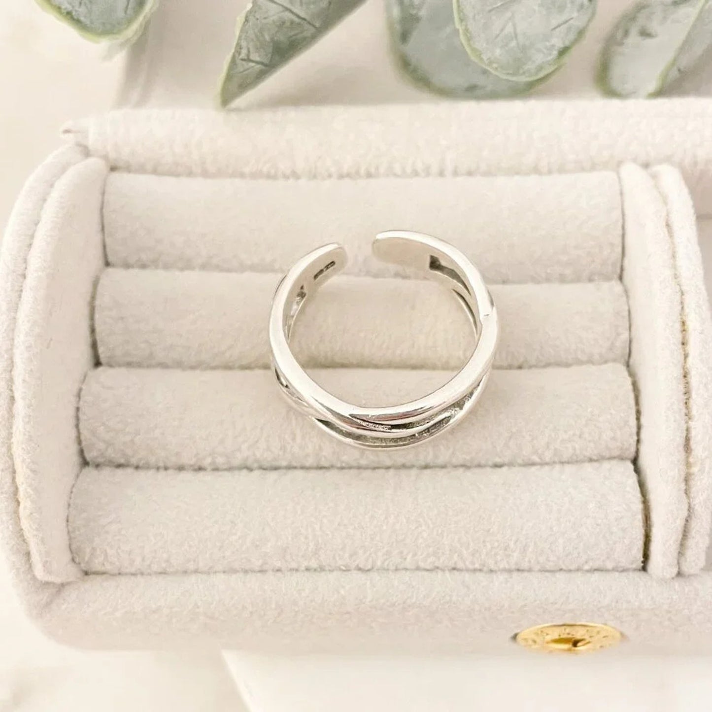 925 Sterling Silver Criss Cross Ring Minimalist Layer Ring Stackable Ring Band