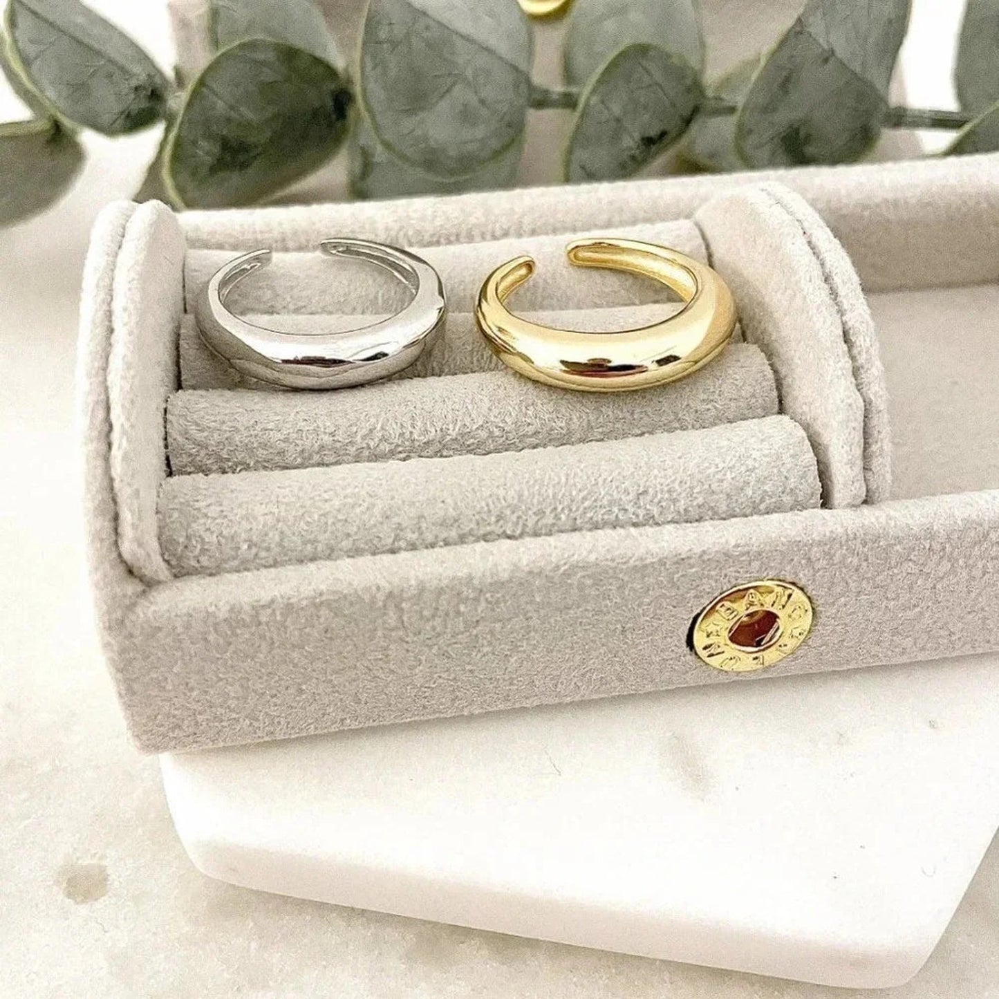 925 Sterling Silver Minimalist Ring Stackable Ring Band - Gold or Silver