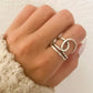 925 Sterling Silver Big Knot Statement Ring Dainty Adjustable Ring Twist Ring