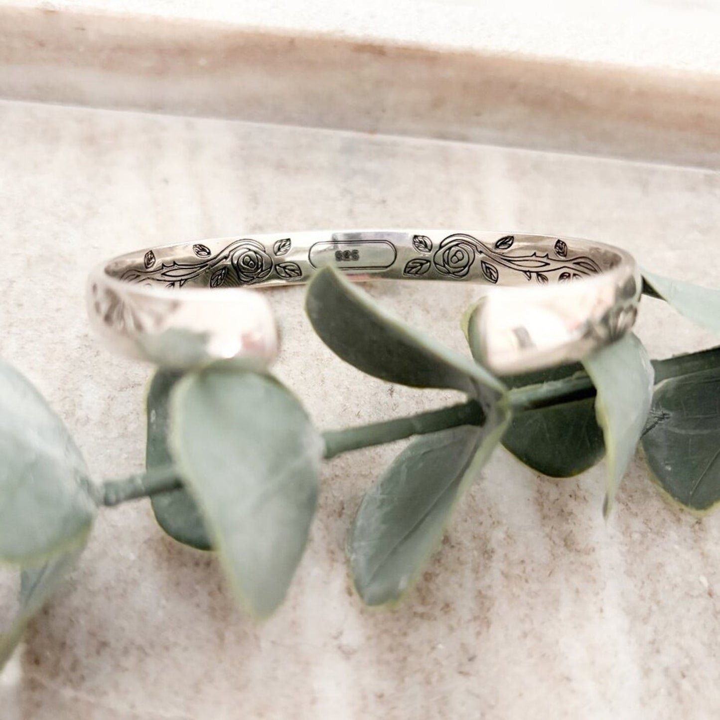 925 Sterling Silver Chunky Bangle Bracelet Classic Sterling Silver Bangle