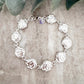 925 Sterling Silver Flower Chain Link Bracelet