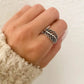 925 Sterling Silver Leaf Ring Vintage Wrap Ring Leaf Ring Geometric Ring