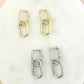 925 Sterling Silver Link Earrings Dangle Chain Earrings Minimalist Earrings