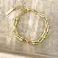 925 Sterling Silver U-Link Bracelet Horseshoe Bracelet Chunky Modern Bracelet