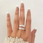 925 Sterling Silver Chunky Ring Layer Ring Large Bold Silver Statement Ring