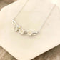 925 Sterling Silver Flower Bar Necklace Flower Necklace Branch Twig Necklace