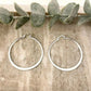 925 Sterling Silver Hoop Earrings Large Silver Hoops Modern Earrings