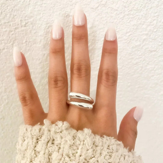 925 Sterling Silver Chunky Ring Bar Ring Thick Ring Bold Ring Statement Ring